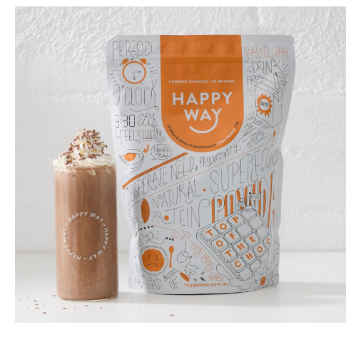 HAPPY WAY Top of The Choc Whey Protein Powder 1kg