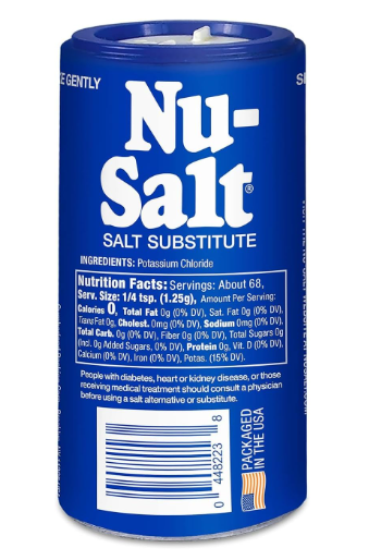 Nu Salt Substitute Salt 3-Ounce
