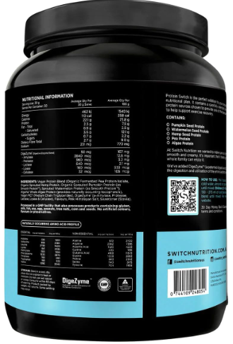 Switch Nutrition Protein Switch Vanilla Bean Plant Protein 900g