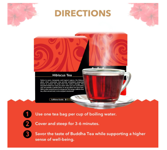 Buddha Teas Hibiscus Organic Herbal Tea