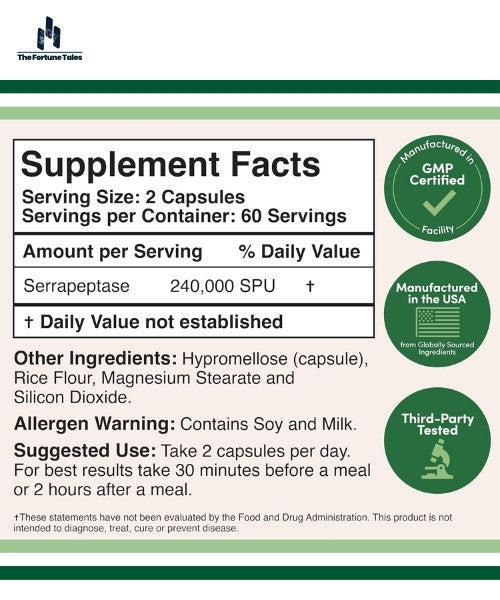 Double-Wood-Supplements-Serrapeptase-240000-SPU-Proteolytic-Enzyme-120-Capsules