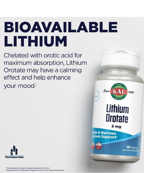 KAL-Lithium-Orotate-5mg-Low-Serving-Bioavailability-Mood-Support-120-VegCaps