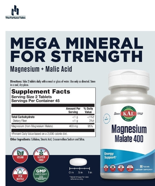 KAL-Magnesium-Malate-400mg-Tablets-Energy-Muscle-Function