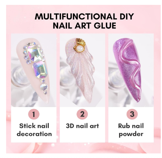 Makartt 30g Nail Glue Gel Super Strong Adhesive for Gems