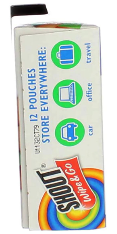 Shout Wipe & Go Instant Stain Remover Wipes